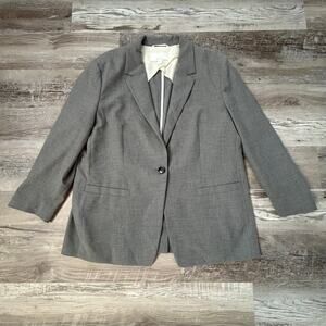 Hugo Boss Gray Blazer Jacket Responsible Line Recycled Fabric Size 14